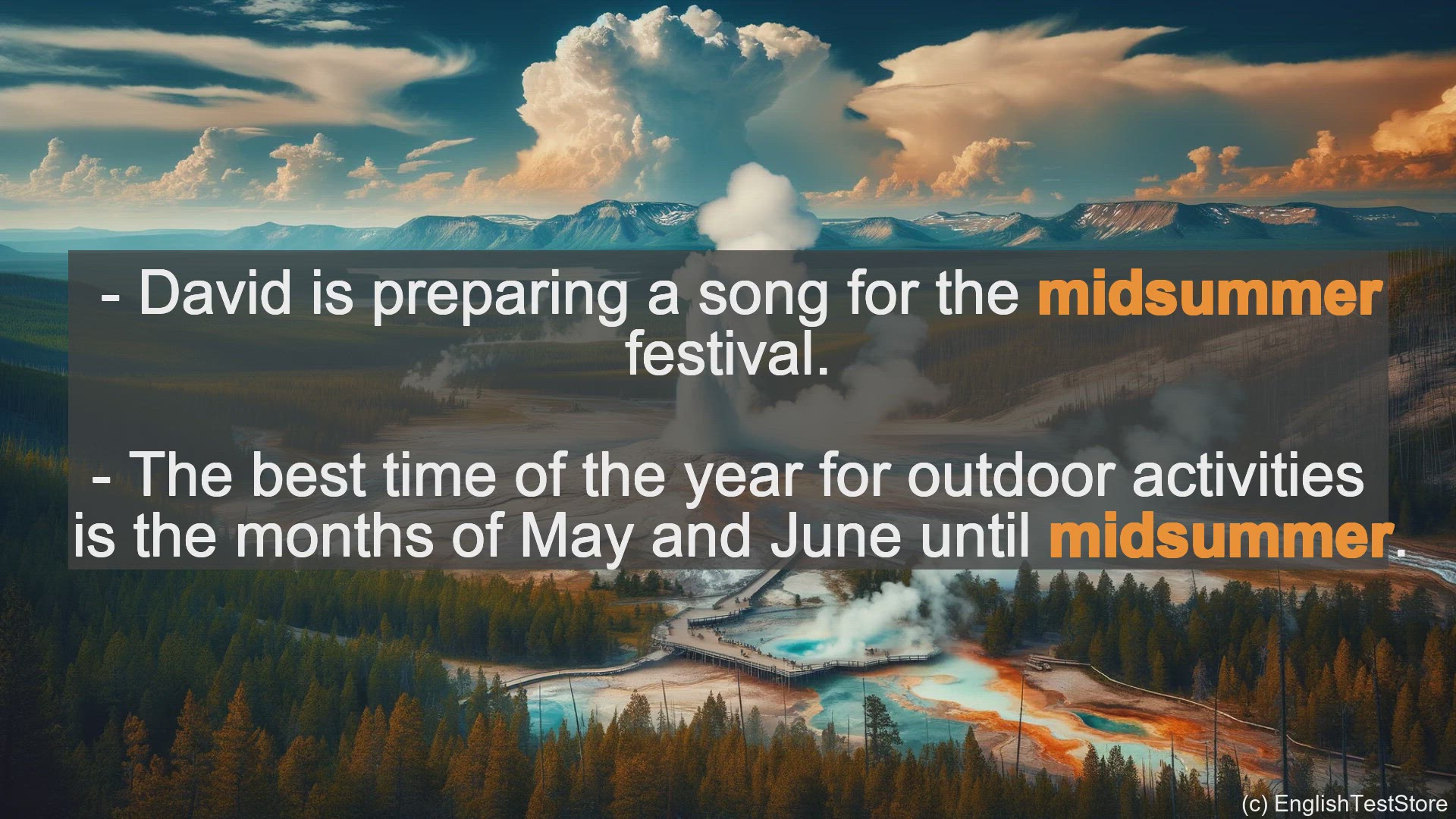 'Video thumbnail for How to Use Midsummer In Sentences - Examples Of Midsummer In Sentences'