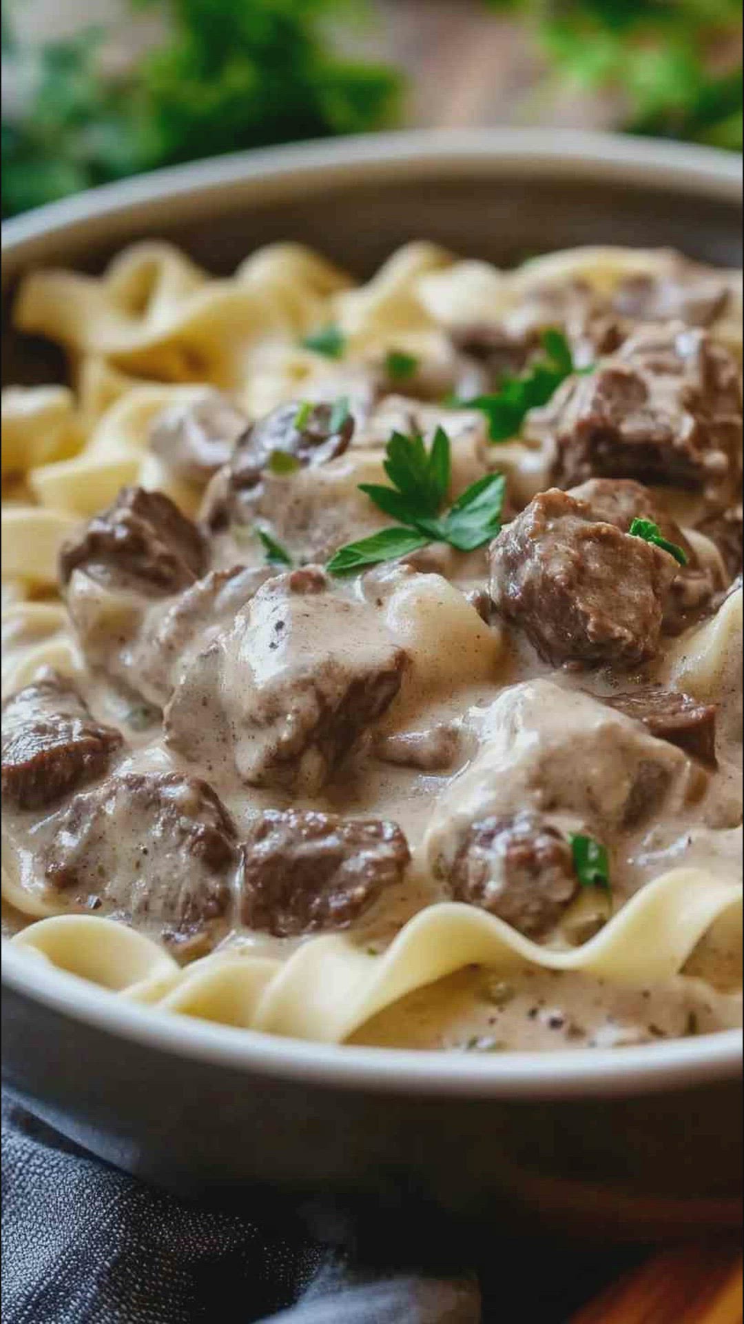 'Video thumbnail for Simple & Delicious Beef Stroganoff in the Slow Cooker Recipe'