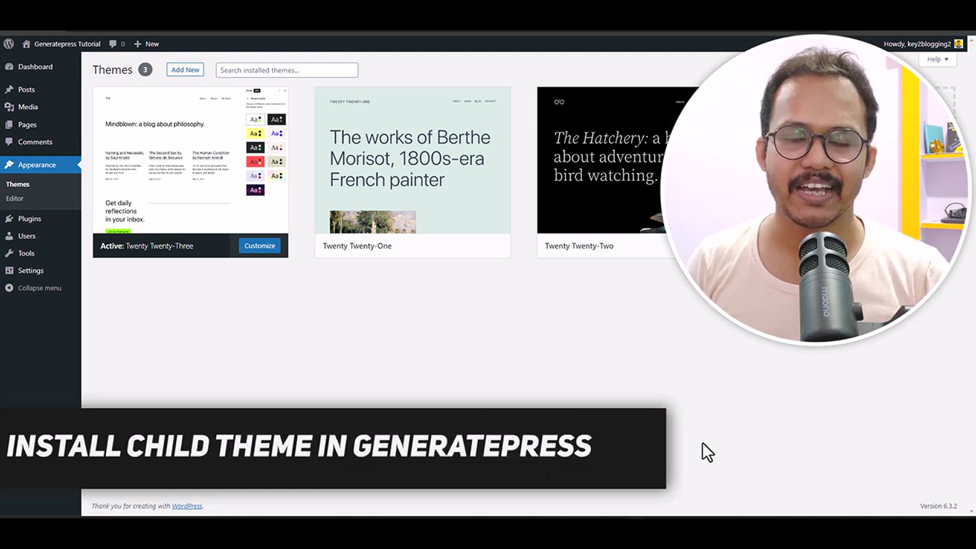'Video thumbnail for How to create a Child Theme in GeneratePress _ Install Child theme _ GeneratePress'