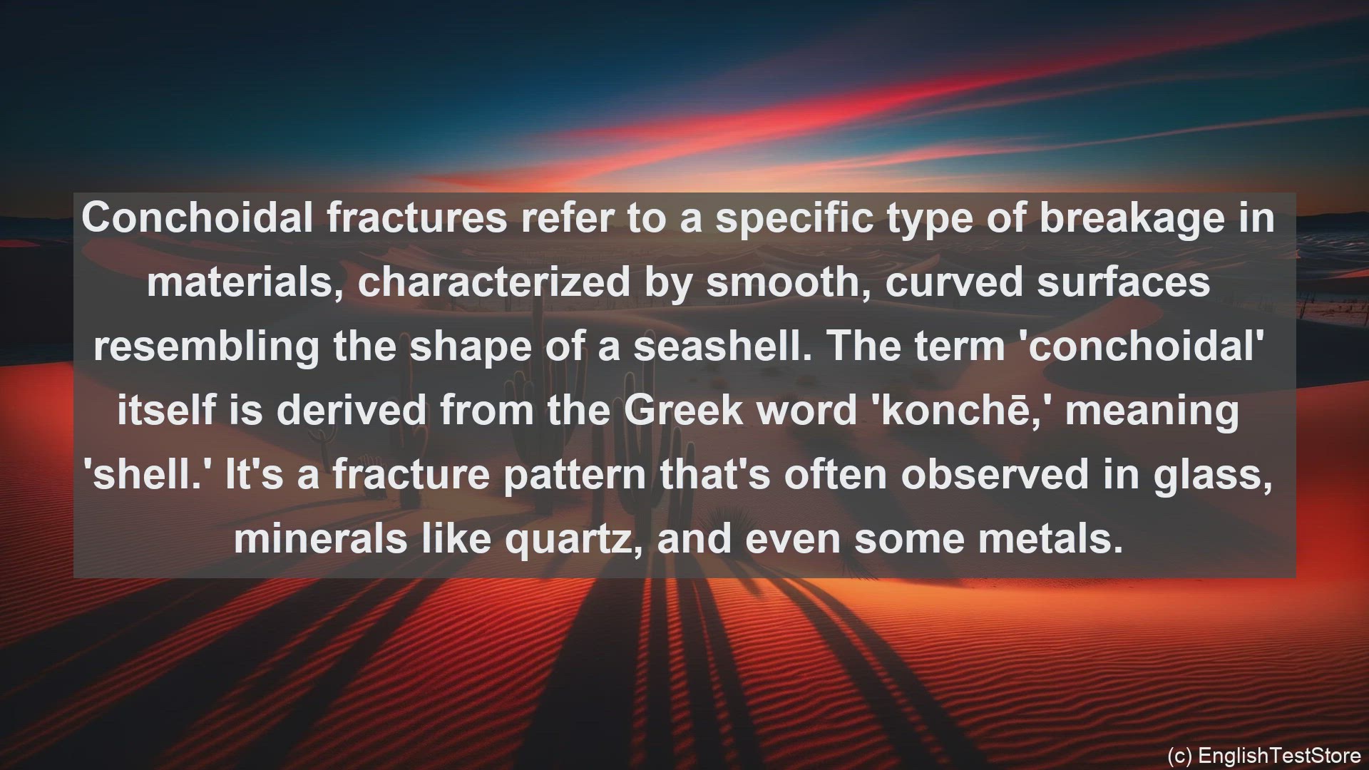 'Video thumbnail for Conchoidal fracture in science  definition and examples'