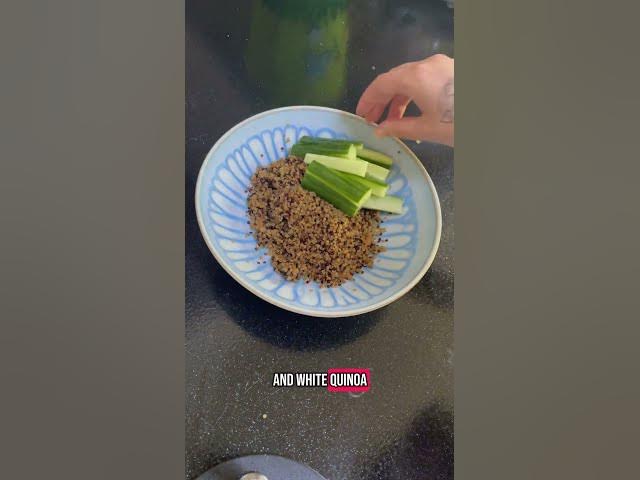 Video thumbnail for Halloumi salad with peanut butter, soy and mirin dressing