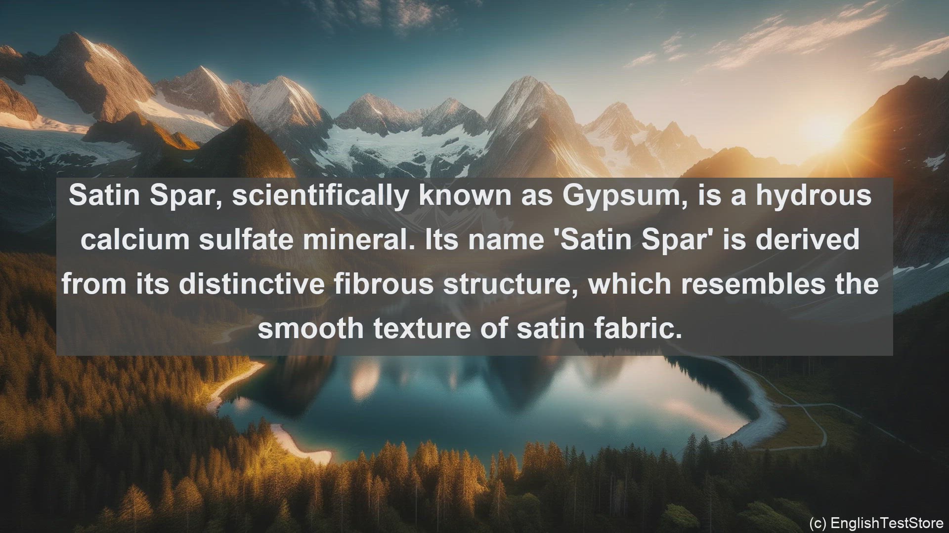 'Video thumbnail for Satin spar in science  definition and examples'