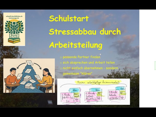 Video thumbnail for Schulstress? Arbeitsteilung kann helfen - wir zeigen, wie man es intelligent angehen kann