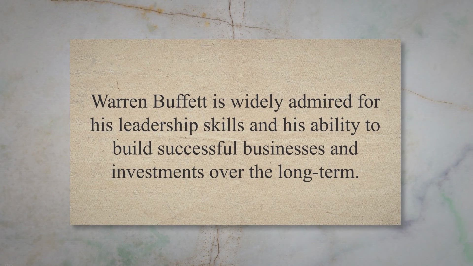 'Video thumbnail for Warren Buffett on Leadership:'