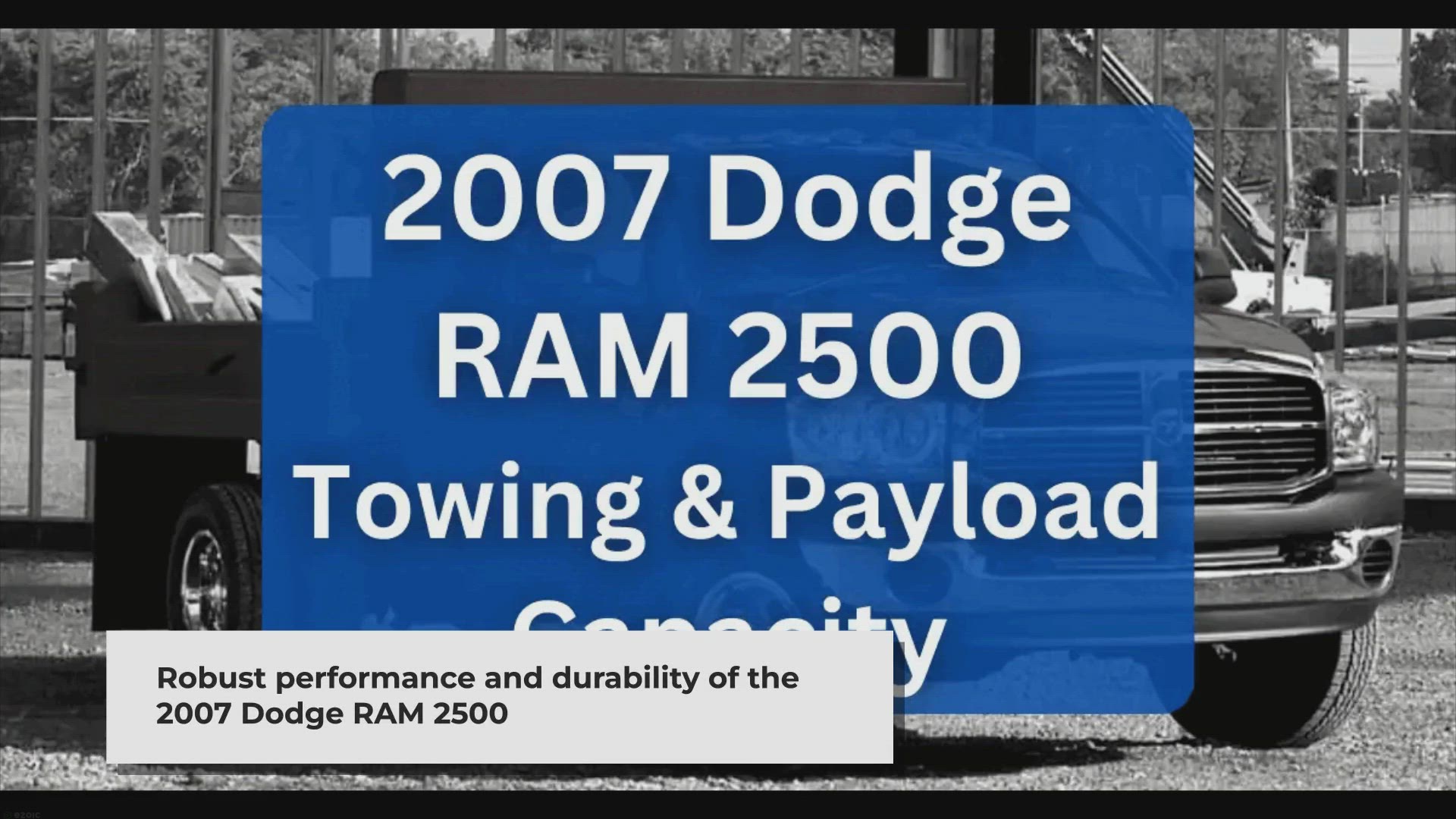 'Video thumbnail for 2007 Dodge RAM 2500 Towing Capacity & Payload (Charts)'