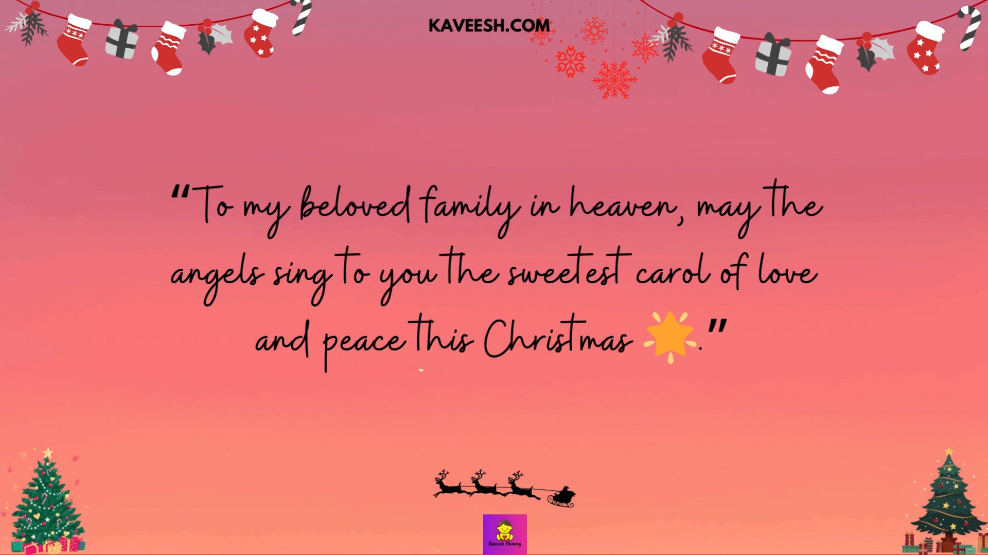 Video thumbnail for Christmas Wishes For Family In Heaven