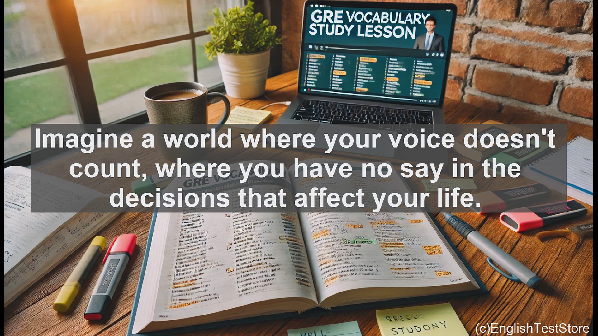 'Video thumbnail for GRE Vocabulary Lesson: The Power of Enfranchisement - Giving Voice to the Voiceless'