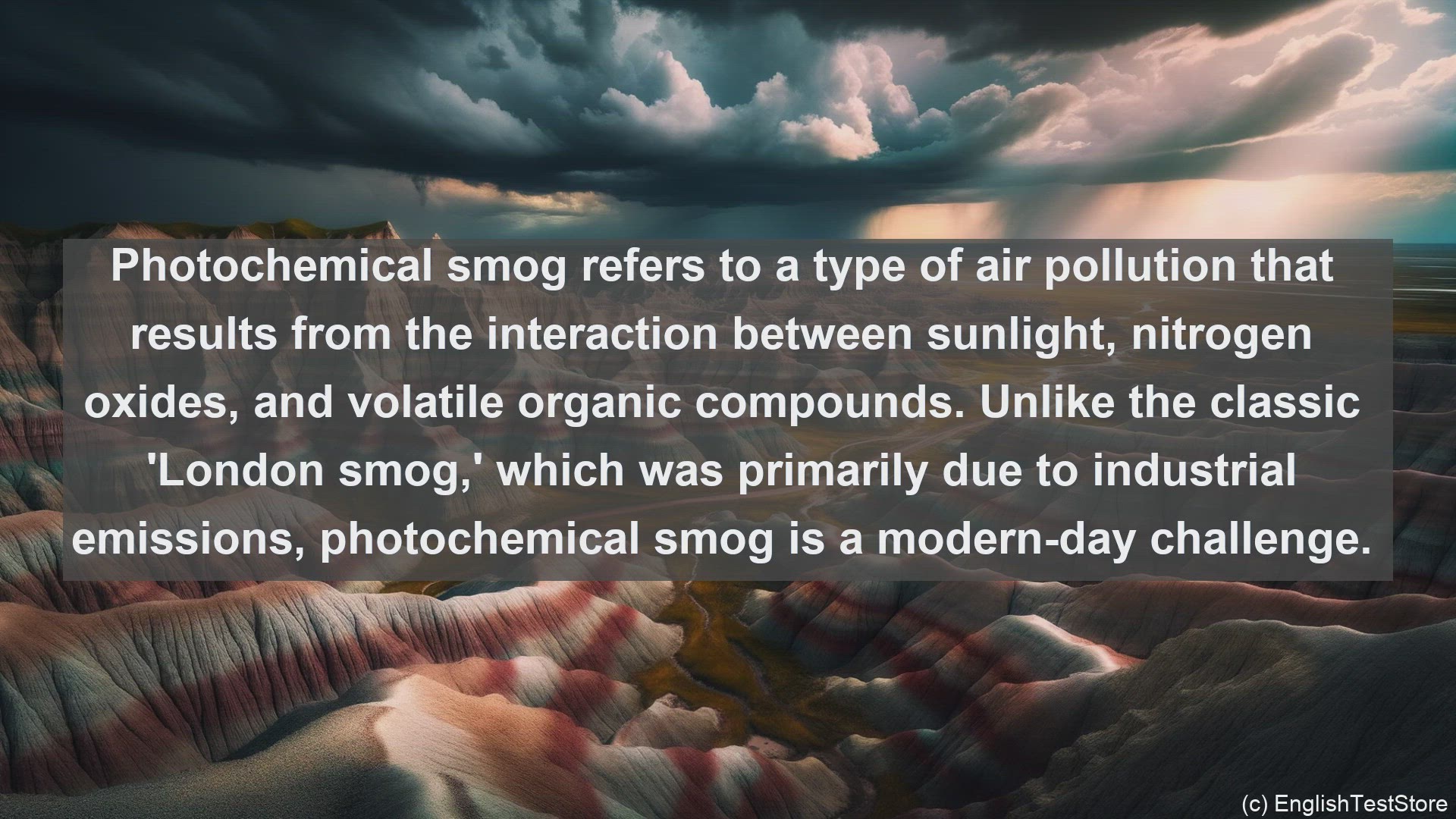 'Video thumbnail for Photochemical smog in science  definition and examples'