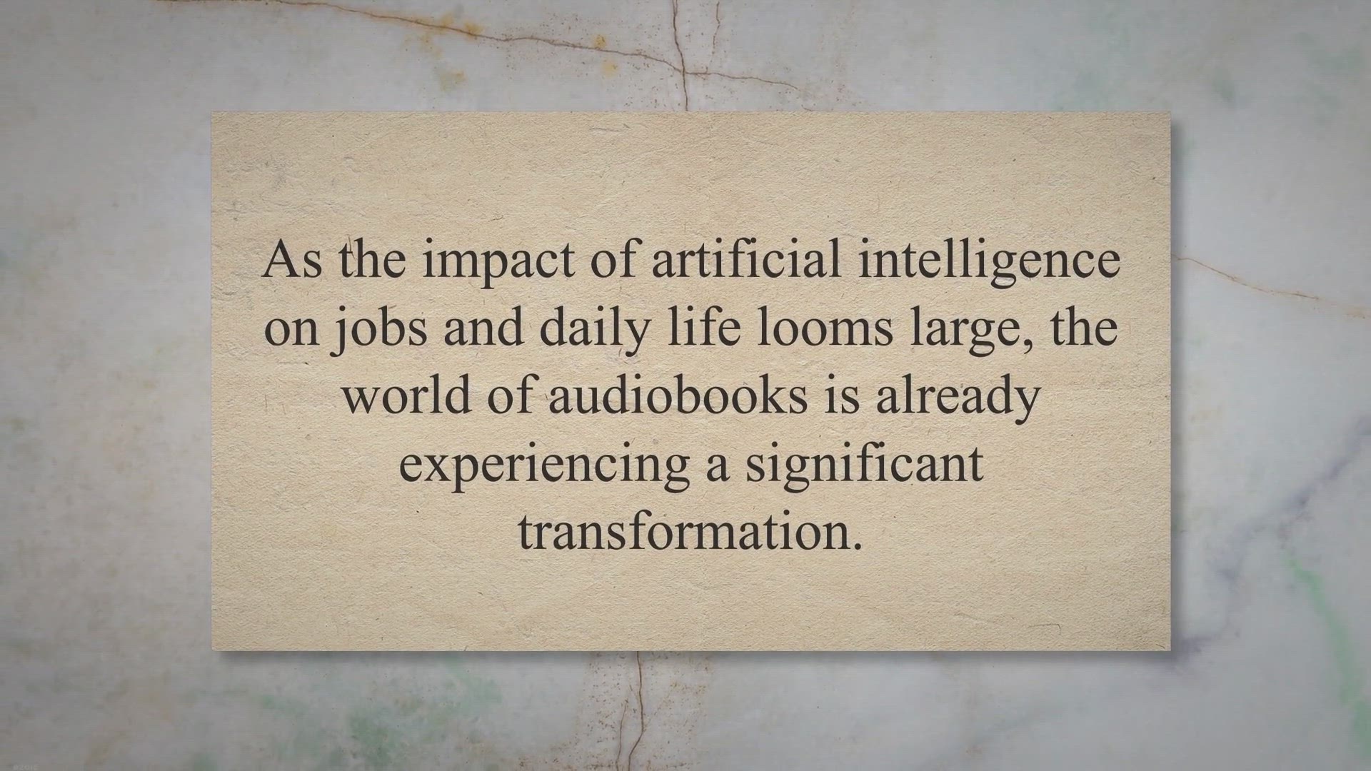 'Video thumbnail for The Rise of AI in Audiobooks: Transforming the Voiceover Industry'