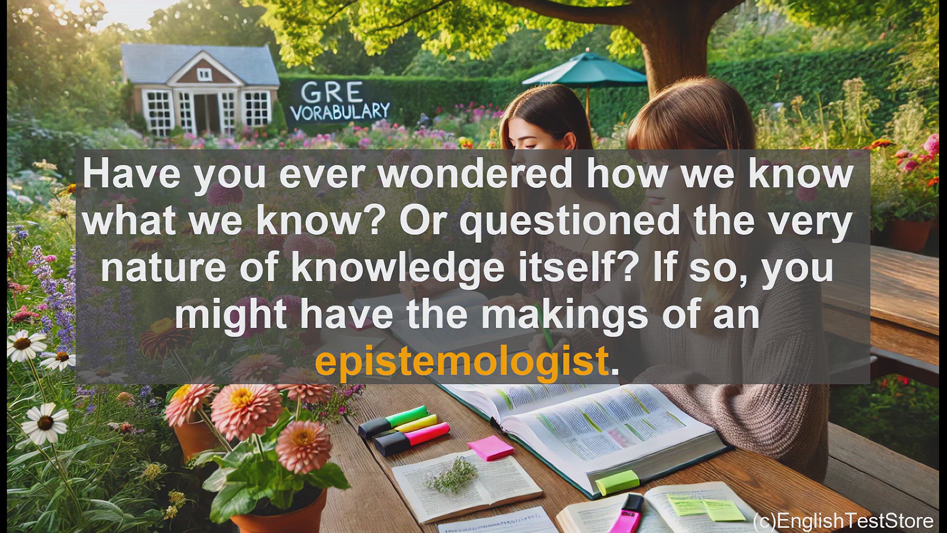 'Video thumbnail for GRE Vocabulary Lesson: Exploring the World of Epistemology - Understanding the Nature of Knowledge'