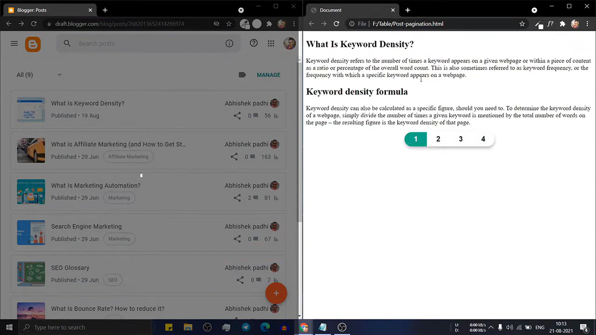 'Video thumbnail for How to split a long blog post into multiple Pages in Blogger _ Post Pagination in Blogger'
