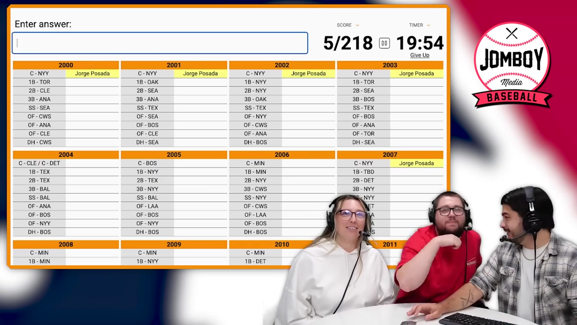'Video thumbnail for Can we name every American League Silver Slugger since 2000? (MLB Sporcle)'
