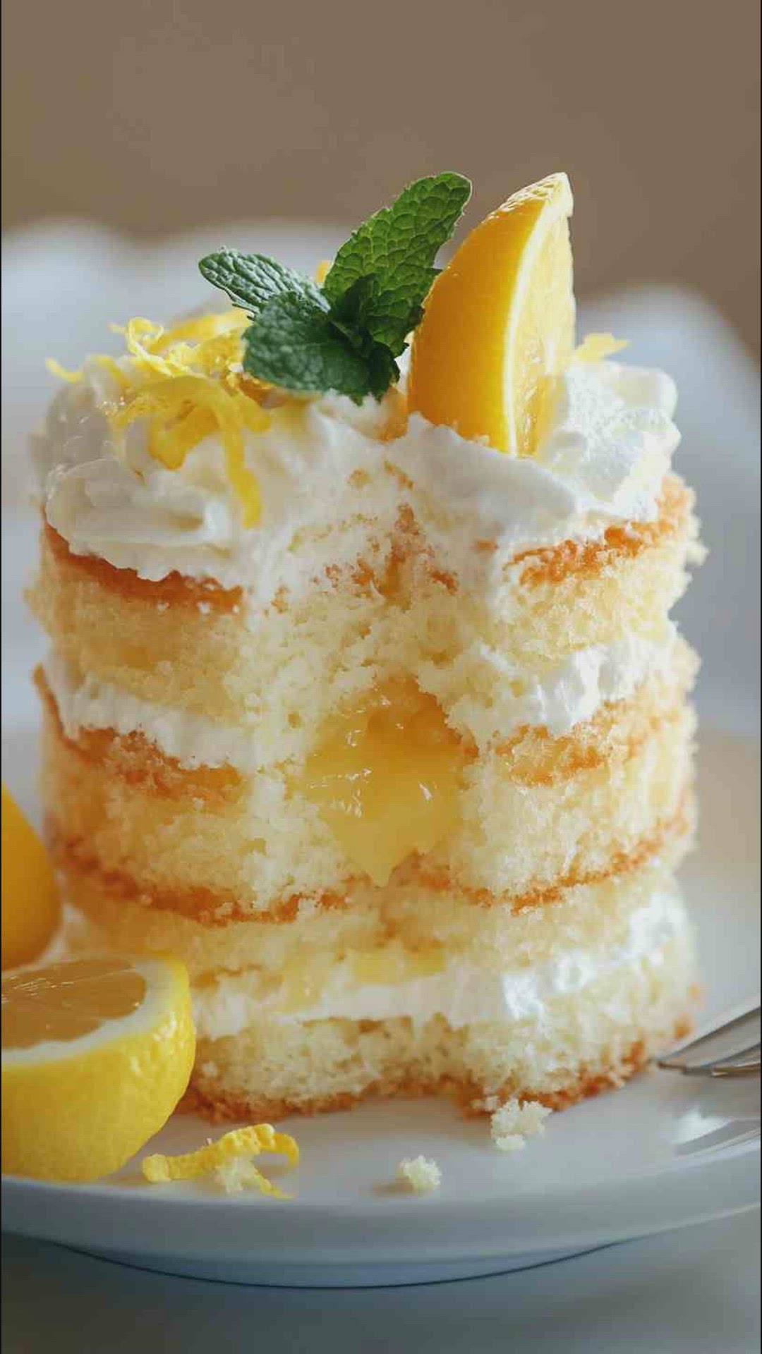 'Video thumbnail for Angel Food Cake with Lemon Curd Filling Recipe'