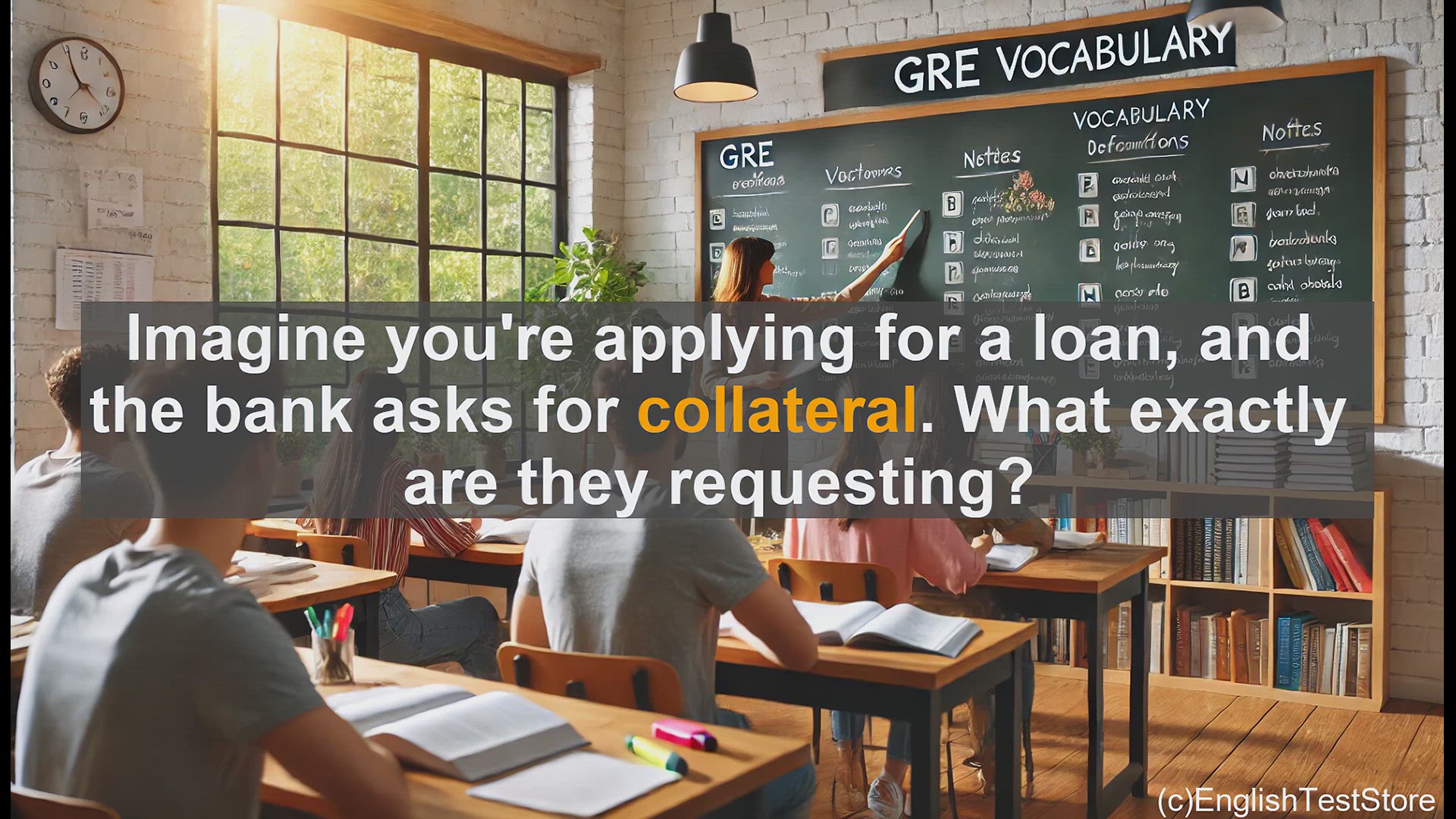 'Video thumbnail for GRE Vocabulary Lesson: Understanding Collateral - A Versatile Financial and Linguistic Concept'