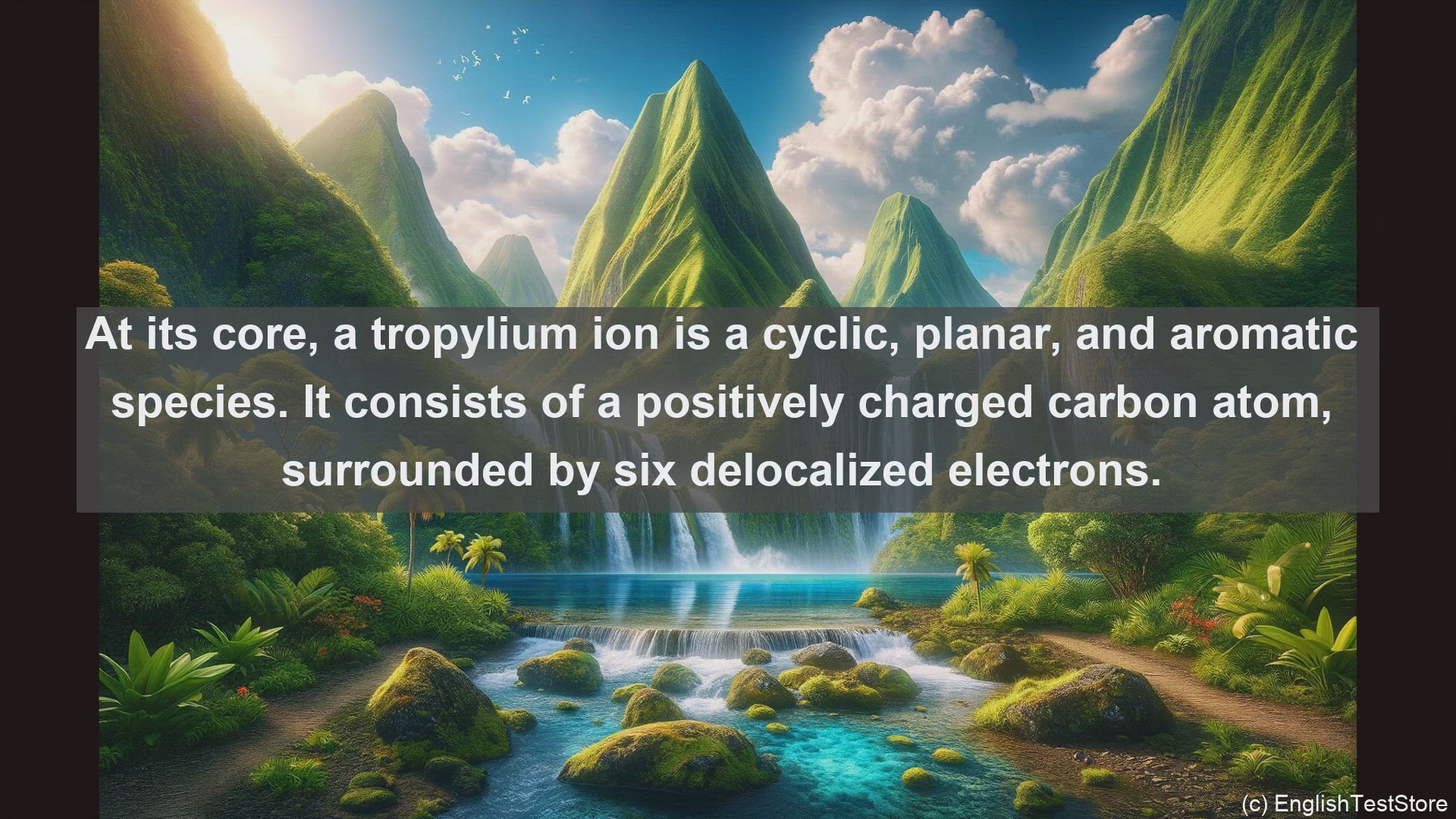 'Video thumbnail for Tropylium ion in science  definition and examples'