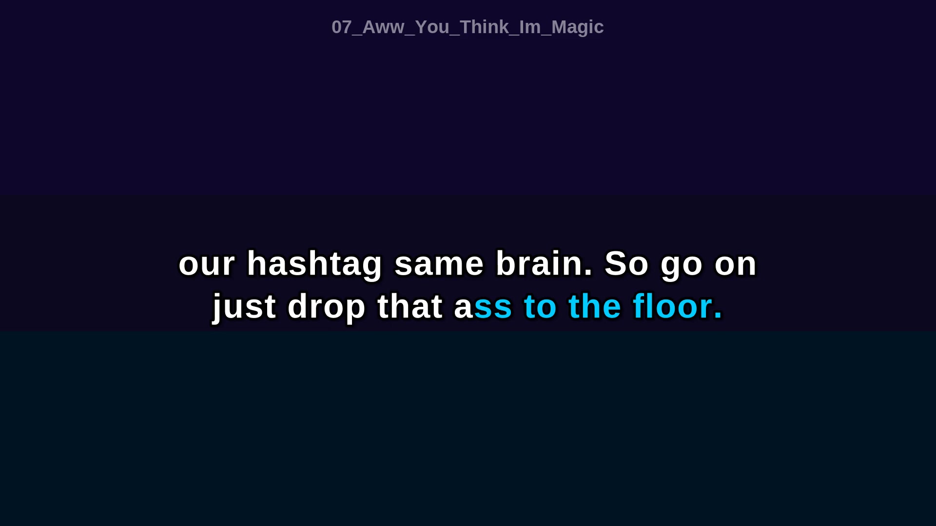Video thumbnail for Karaoke W/ Lyrics: Aww, You Think I'm Magic | ARTificial Originals - not Tyler