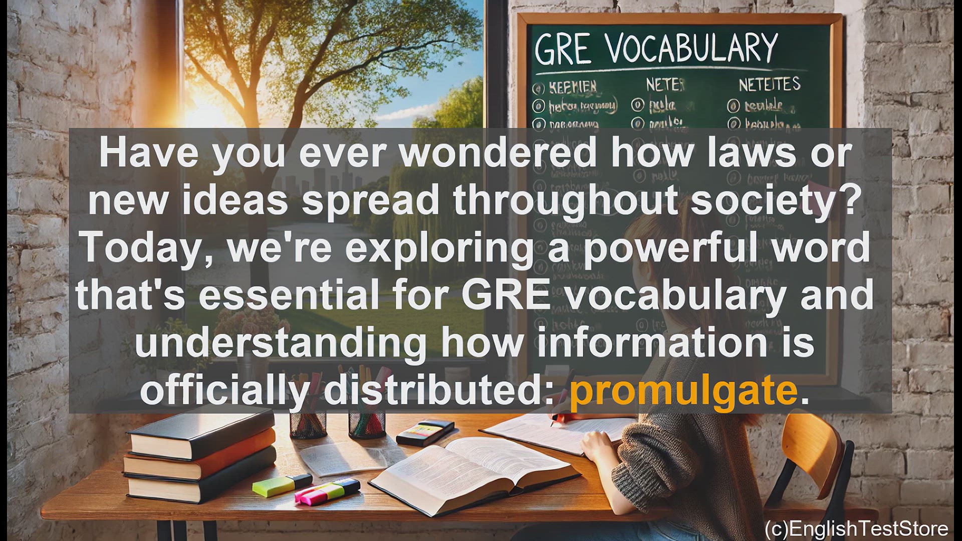 'Video thumbnail for GRE Vocabulary Lesson: Promulgate - The Power of Official Declarations'