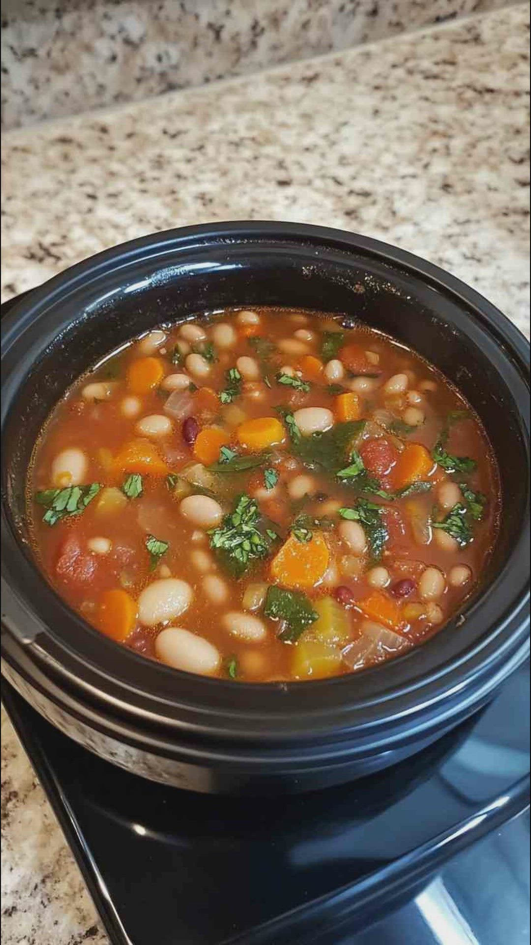 'Video thumbnail for Hearty Crock Pot Bean and Vegetable Soup Recipe'