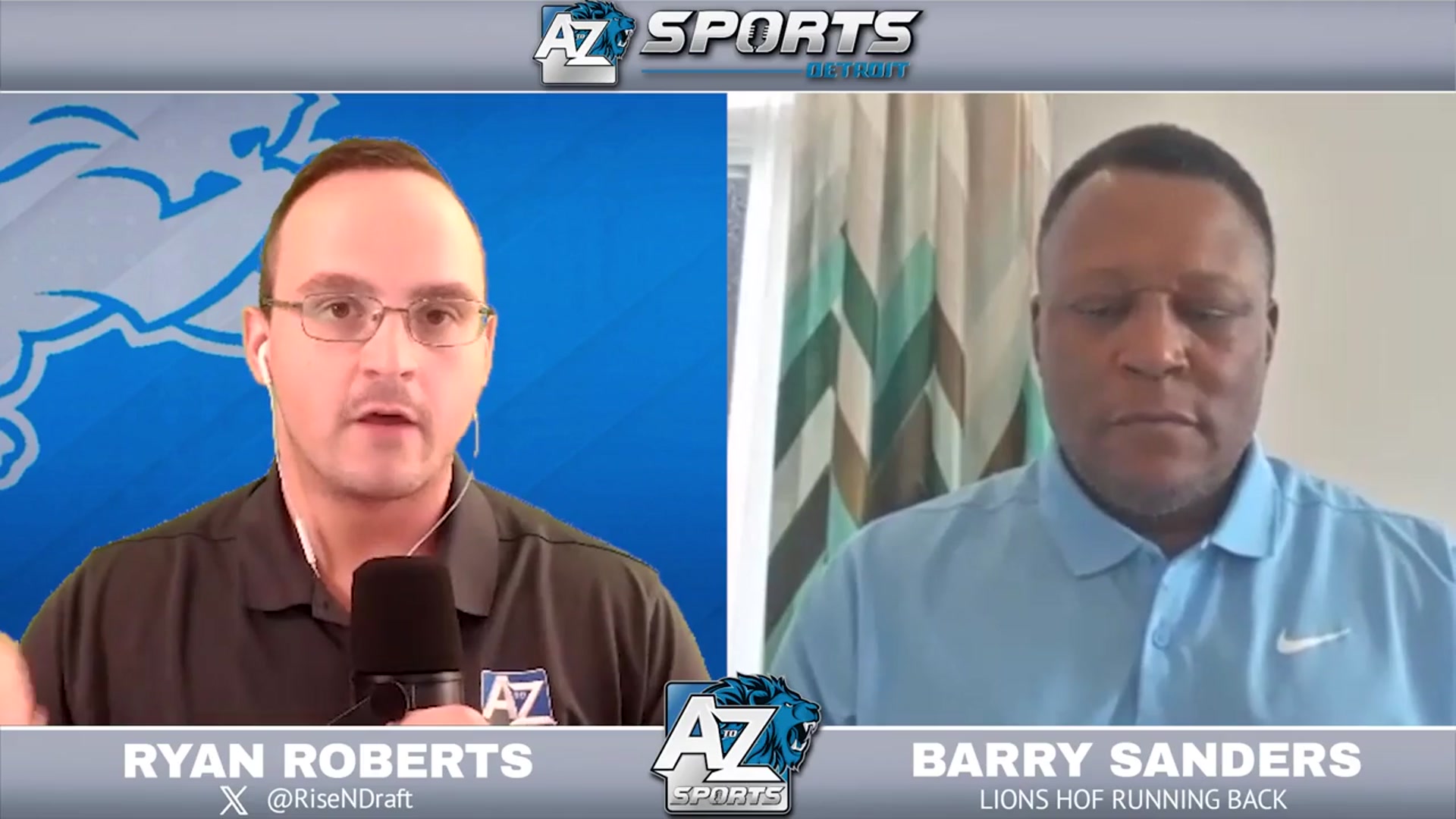 'Video thumbnail for Barry Sanders Exclusive Interview: New Looks Lions, Love For Detroit, Charity Work, & More'