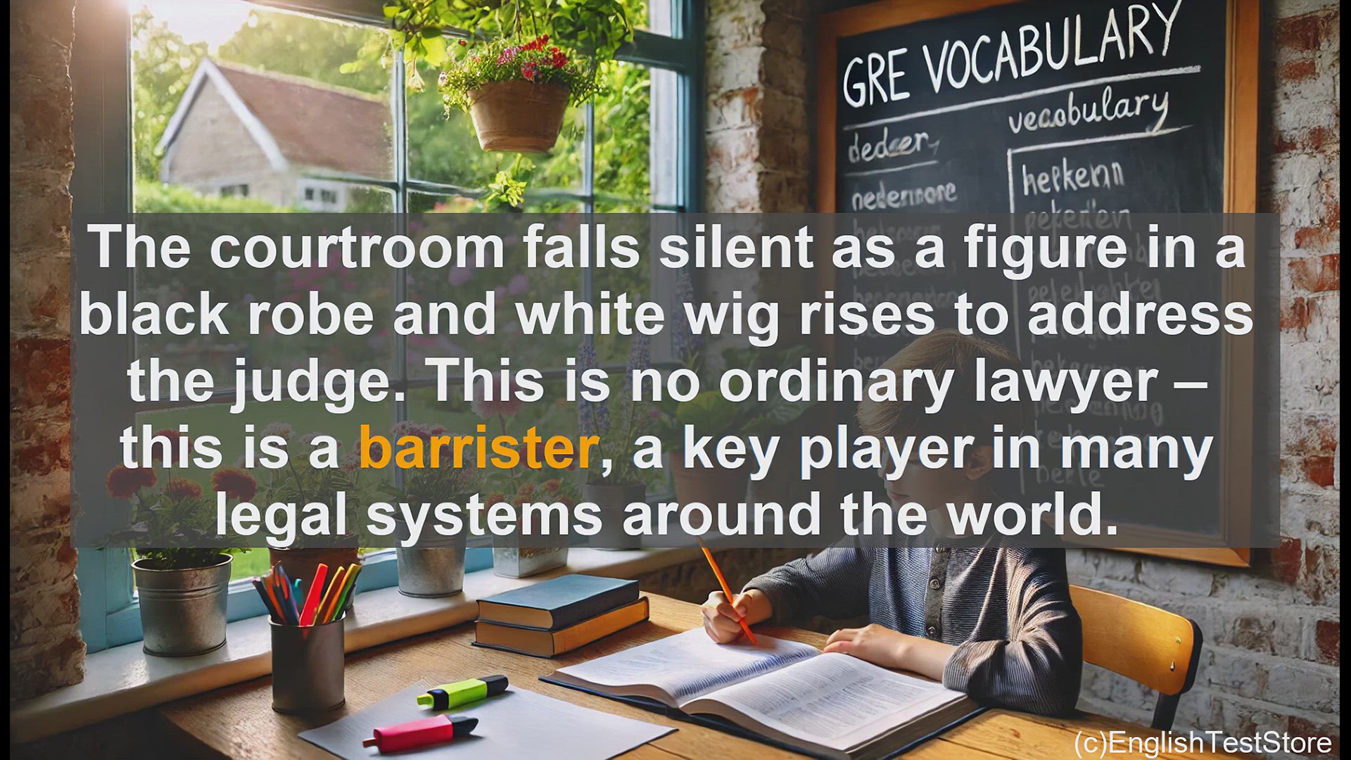 'Video thumbnail for GRE Vocabulary Lesson: Exploring the Role of Barristers in Legal Systems'