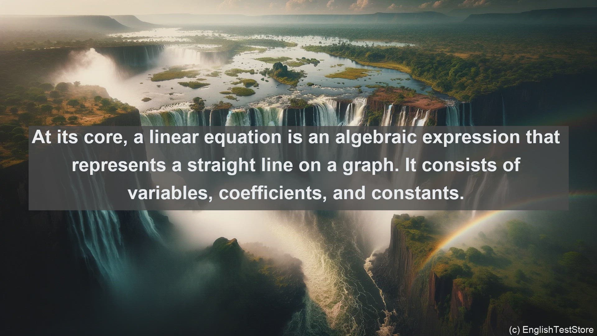 'Video thumbnail for Linear equation in science  definition and examples'