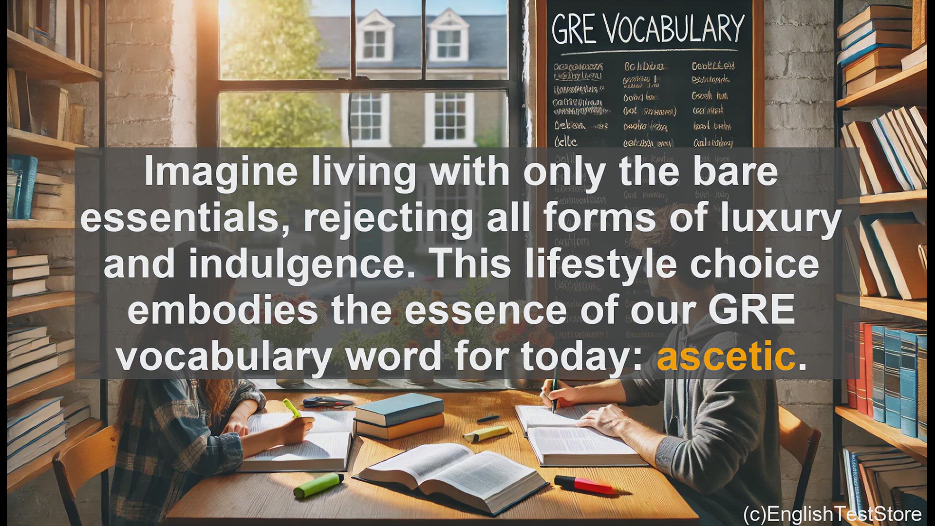 'Video thumbnail for GRE Vocabulary Lesson: The Ascetic Lifestyle - Embracing Simplicity and Self-Discipline'