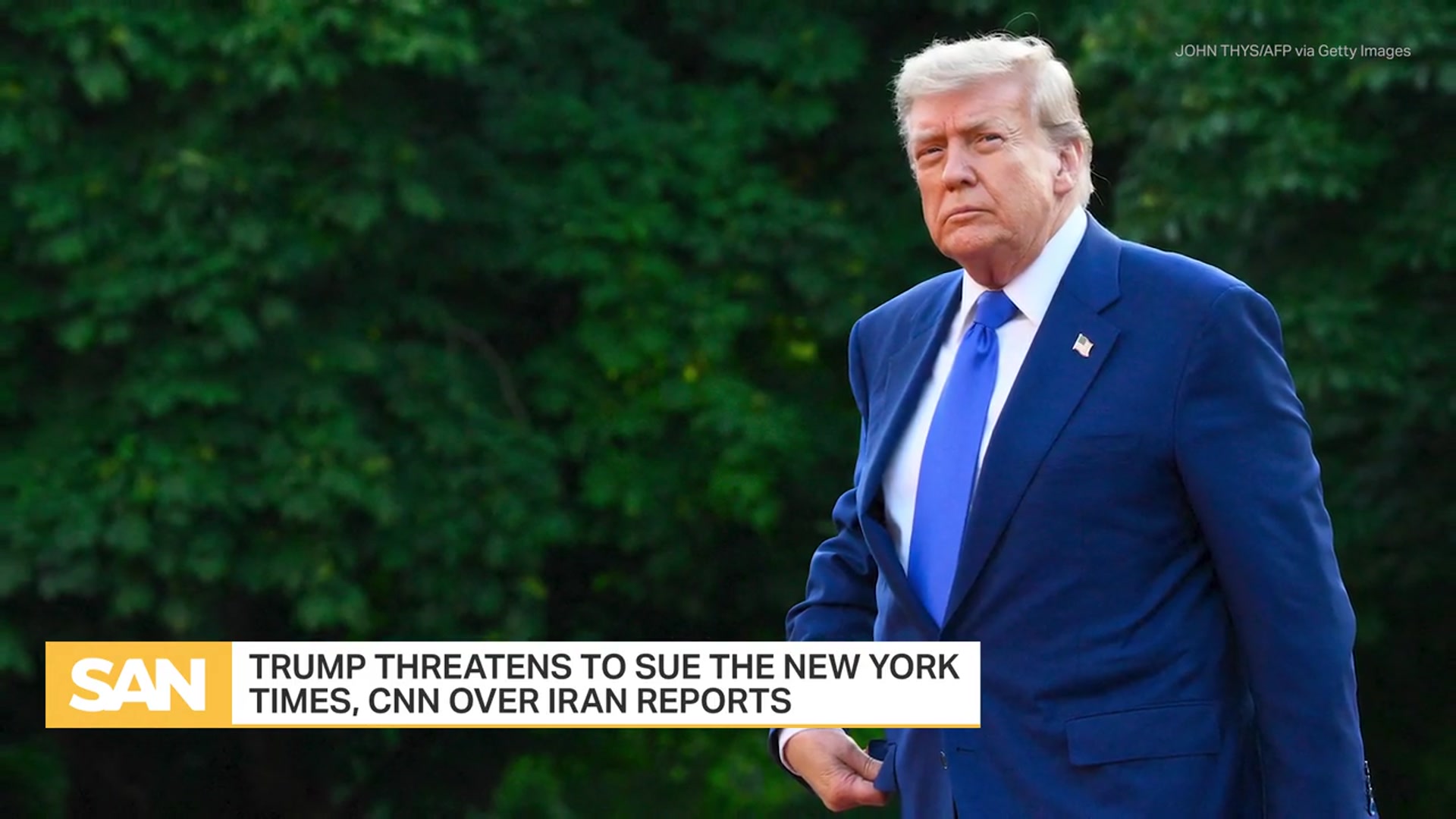 'Video thumbnail for Trump threatens to sue NYT and CNN — they’re not backing down '