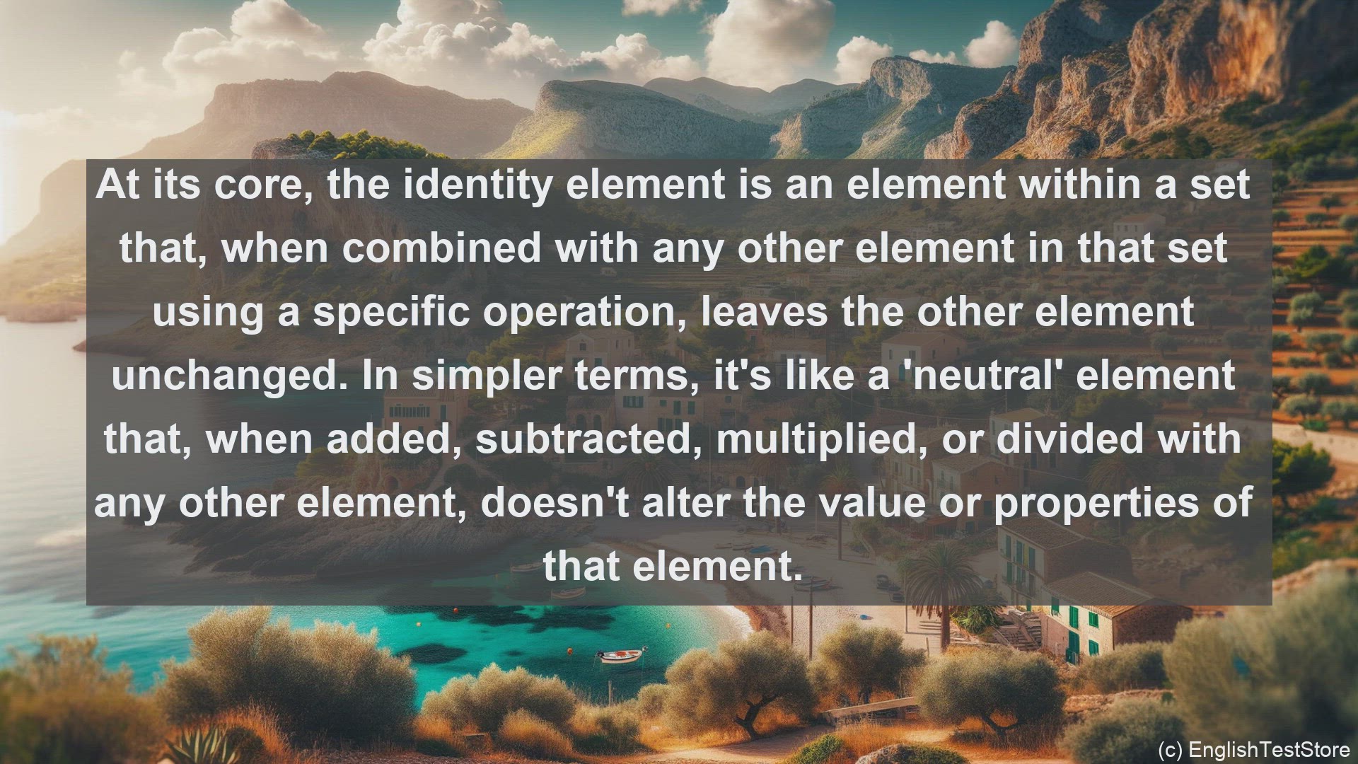 'Video thumbnail for Identity element in science  definition and examples'