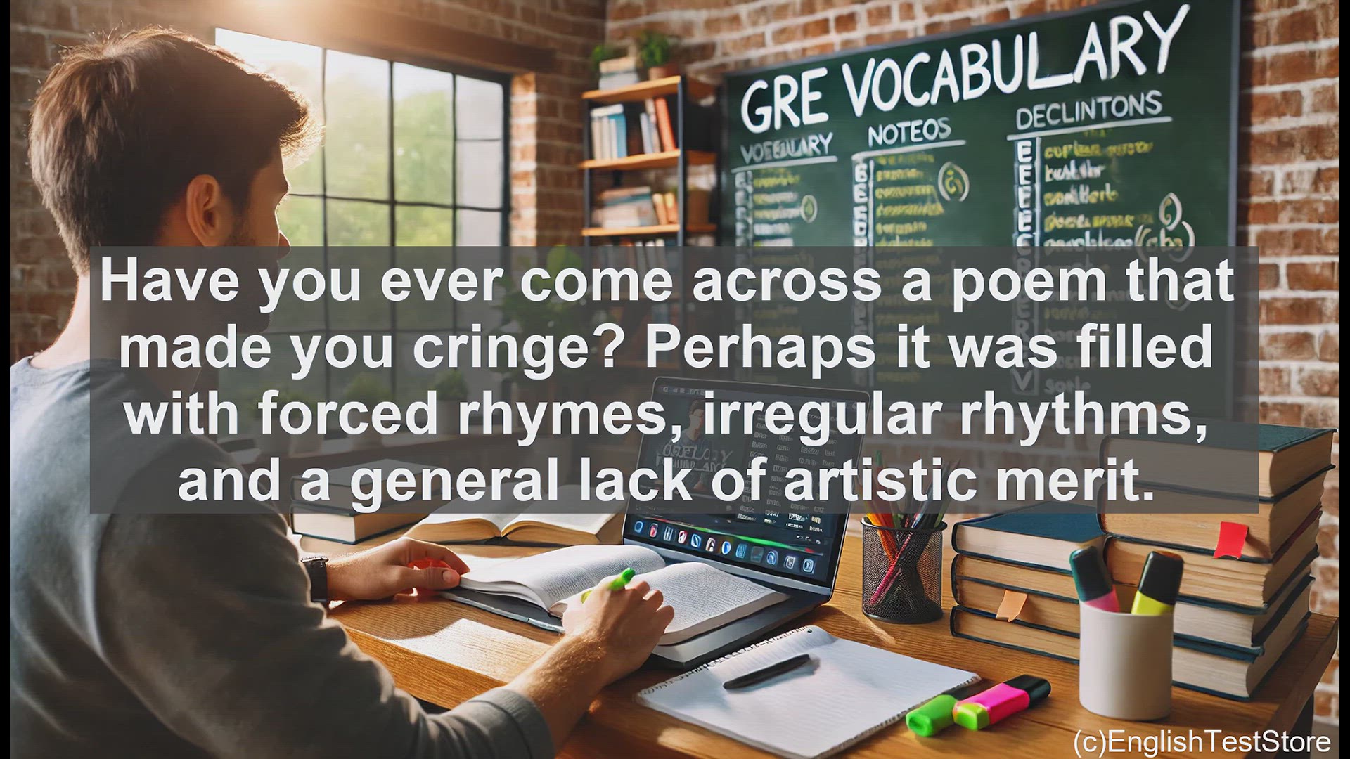 'Video thumbnail for GRE Vocabulary Lesson: Exploring the Poetic Pitfalls of Doggerel'