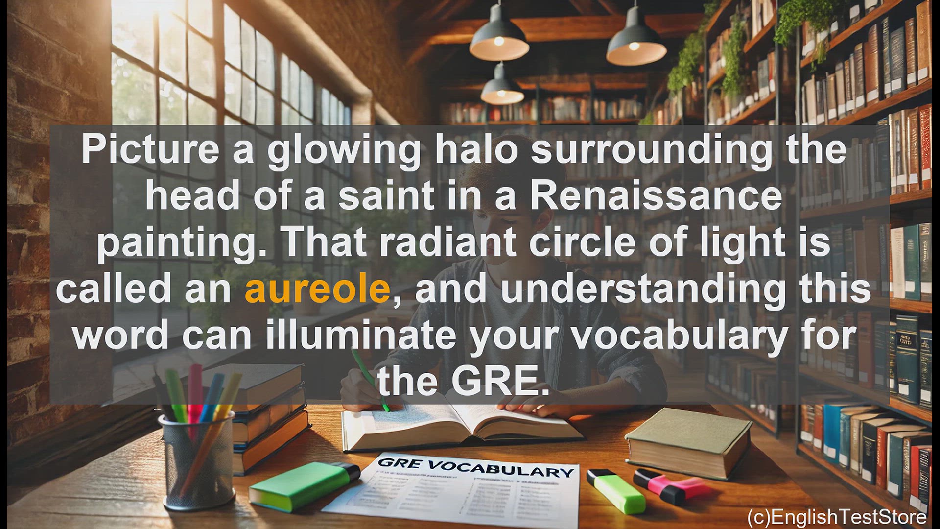 'Video thumbnail for GRE Vocabulary Lesson: The Radiant Aureole - Illuminating Your GRE Vocabulary'
