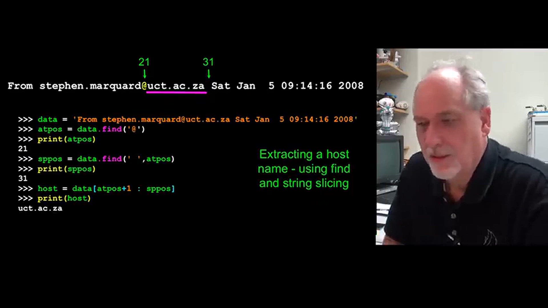 'Video thumbnail for Python Regular Expressions - String Parsing Tutorial - (34) Python for Beginner Series'