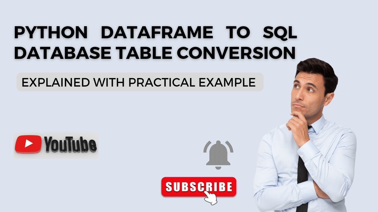 'Video thumbnail for Python Dataframe to SQL Database Table Conversion | Python Tutorial'