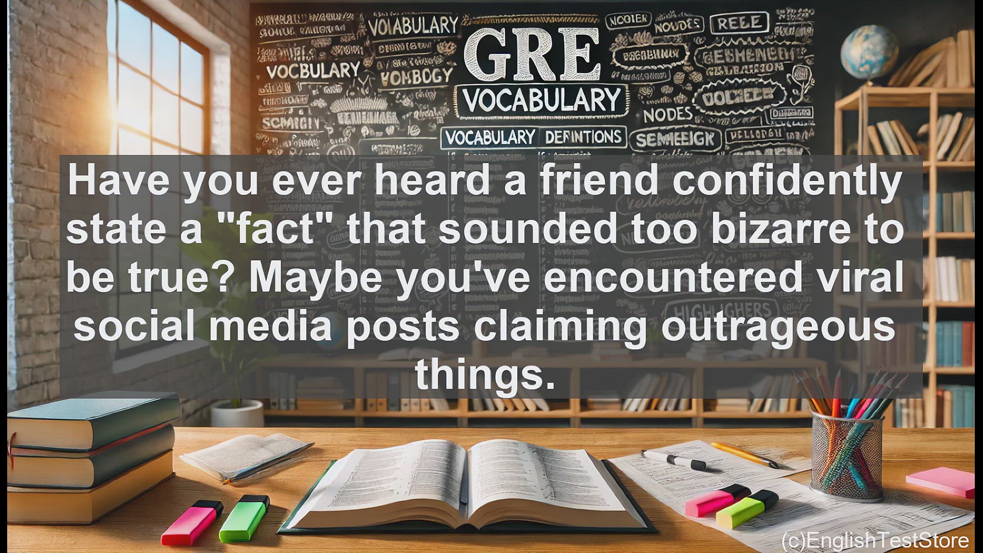 'Video thumbnail for GRE Vocabulary Lesson: Debunking Myths and False Claims'