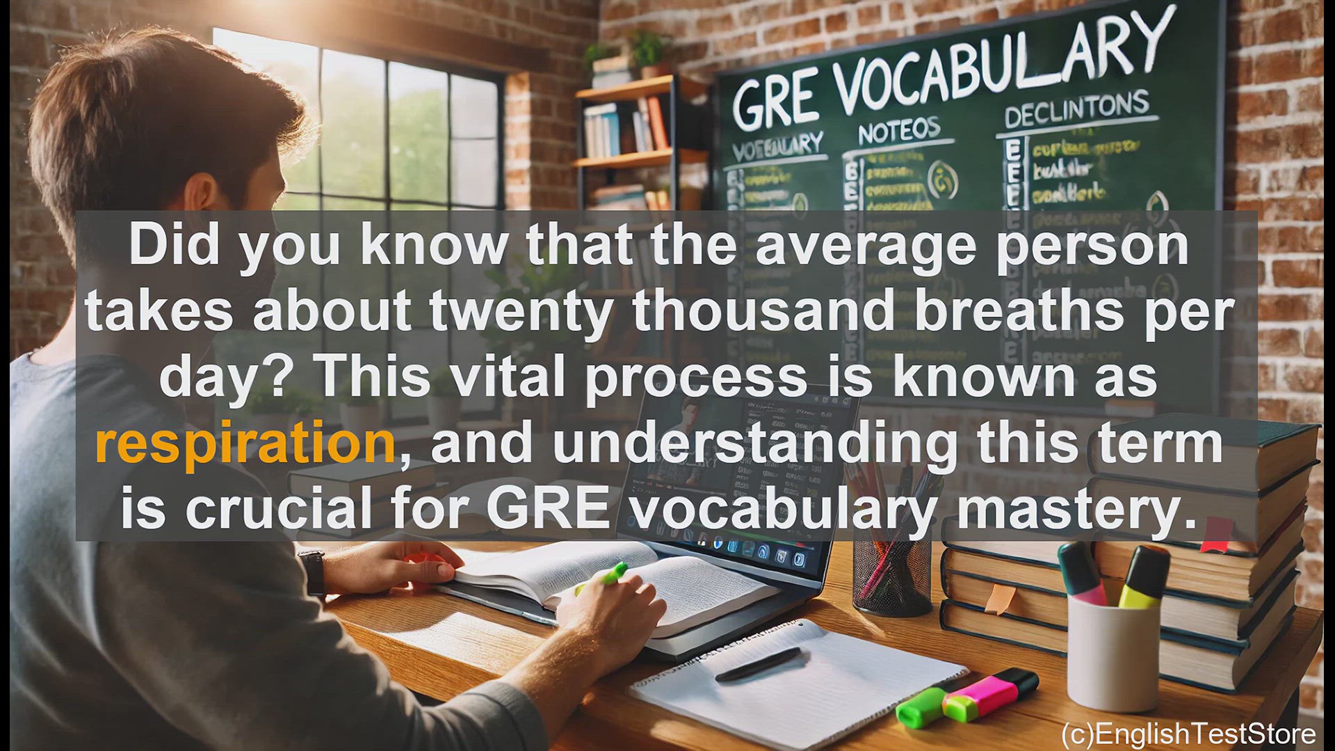 'Video thumbnail for GRE Vocabulary Lesson: The Vital Process of Respiration - Mastering a Key GRE Vocabulary Term'