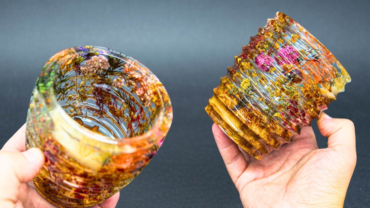 Video thumbnail for What Happens When You Mix Wood, Resin, and Dried Flowers? ASMR