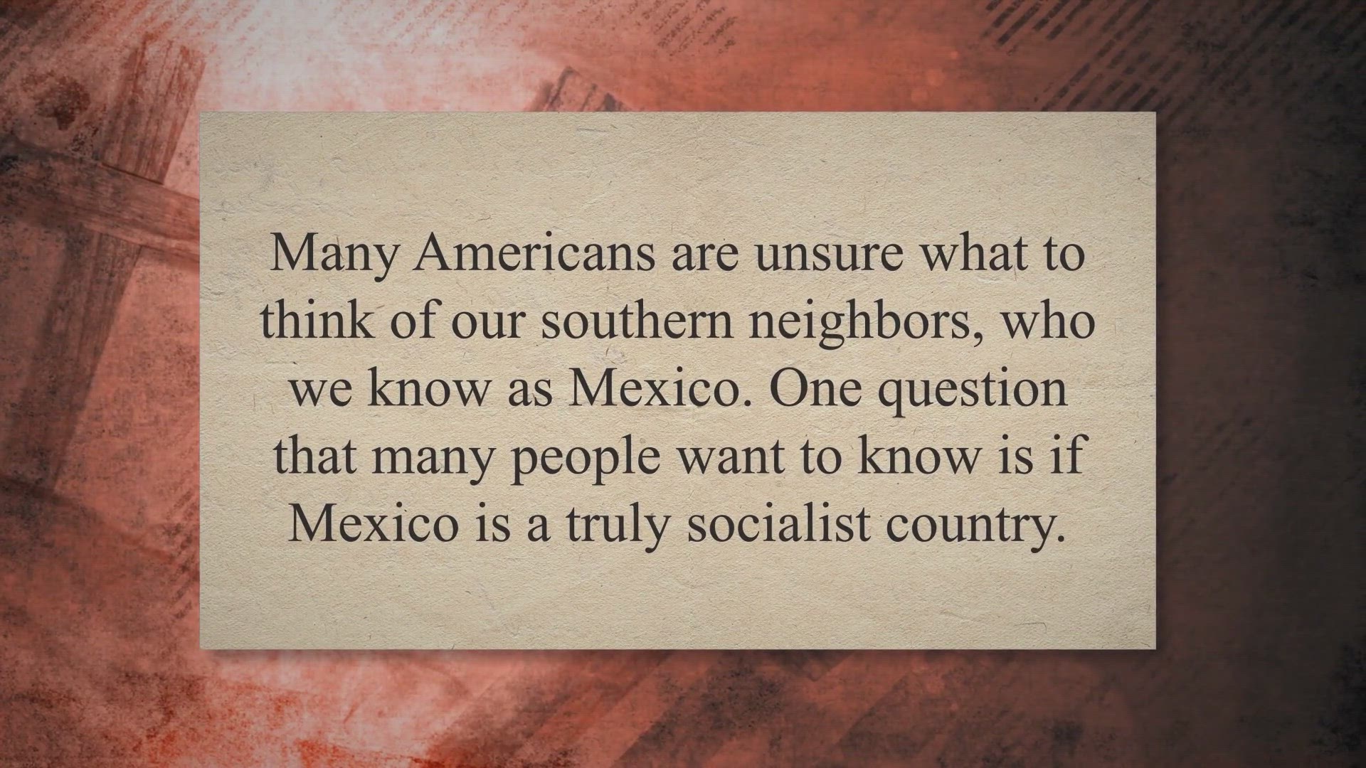 'Video thumbnail for Is Mexico A Socialist Country?'