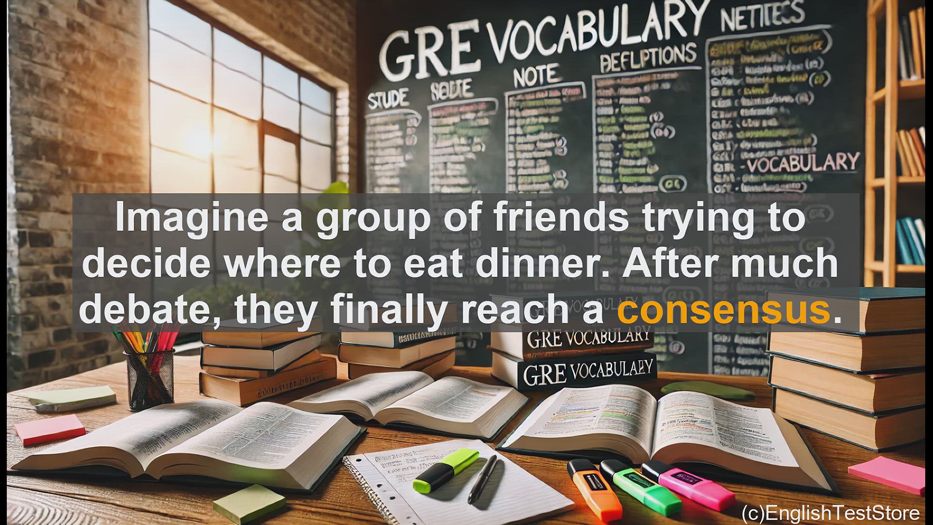 'Video thumbnail for GRE Vocabulary Lesson: Exploring the Meaning and Importance of Consensus'