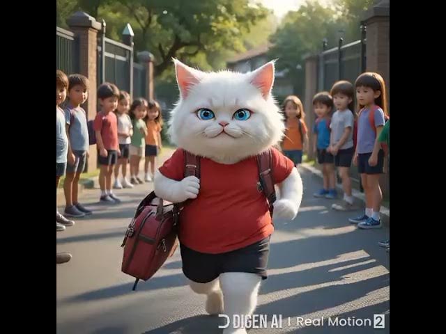 Video thumbnail for a chubby cat transfered into a body builder