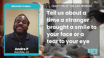 Video thumbnail for Andre P saw a boy help a woman put her groceries away. Adorable!