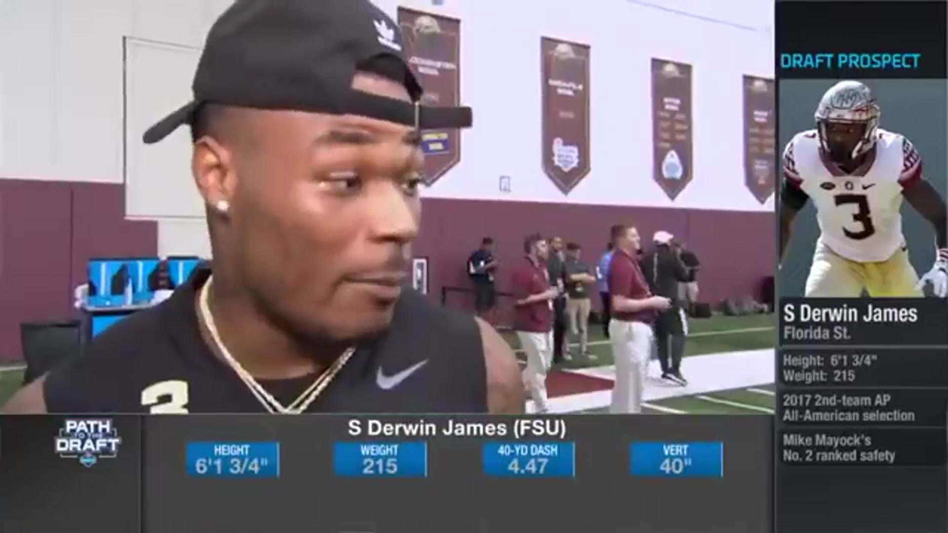 'Video thumbnail for law nation sports: derwin james on nfl draft, health, and playing multiple positions'
