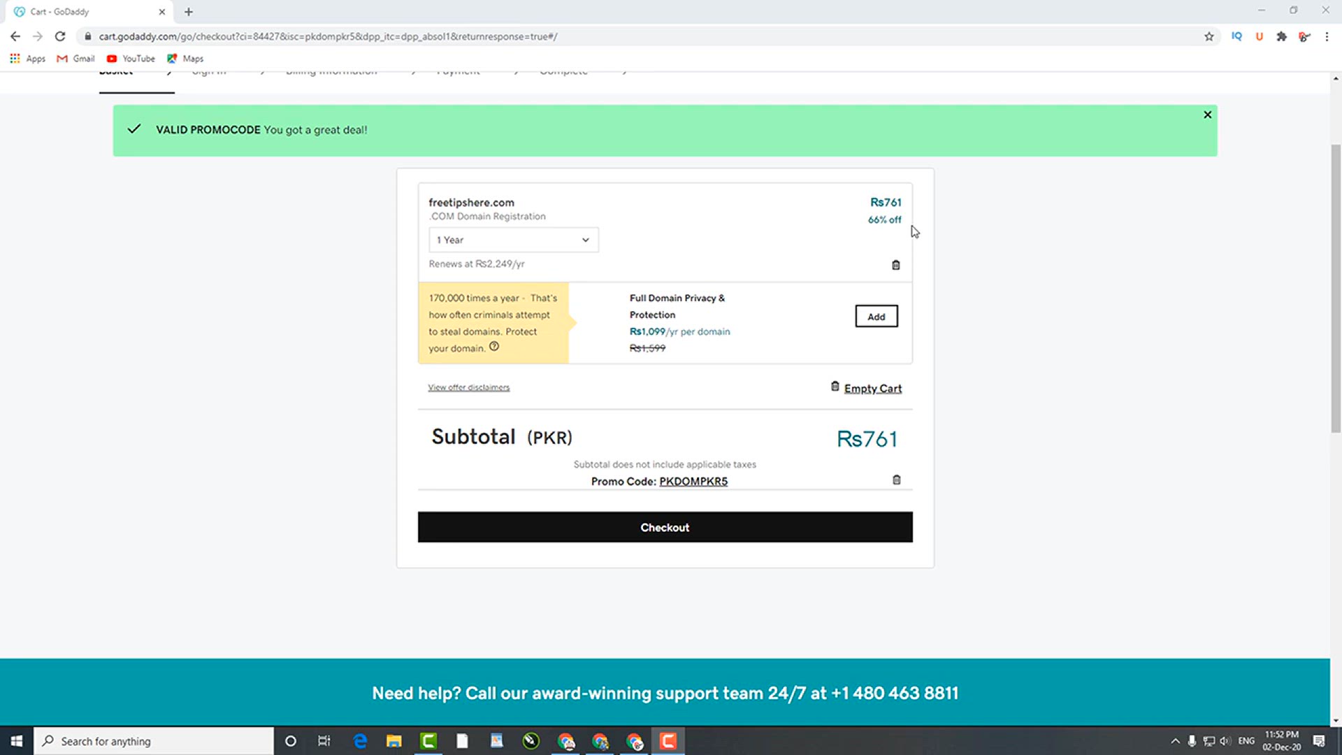 'Video thumbnail for How to Buy Domain on GoDaddy (Cheap Price) _ Domain Name Buying Guide in Hindi'
