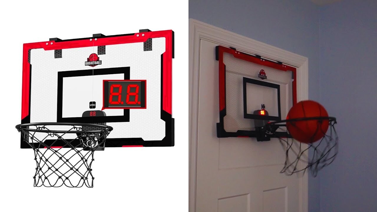 'Video thumbnail for HYES 24" x 16" Large Basketball Hoop Indoor for Adults Review'