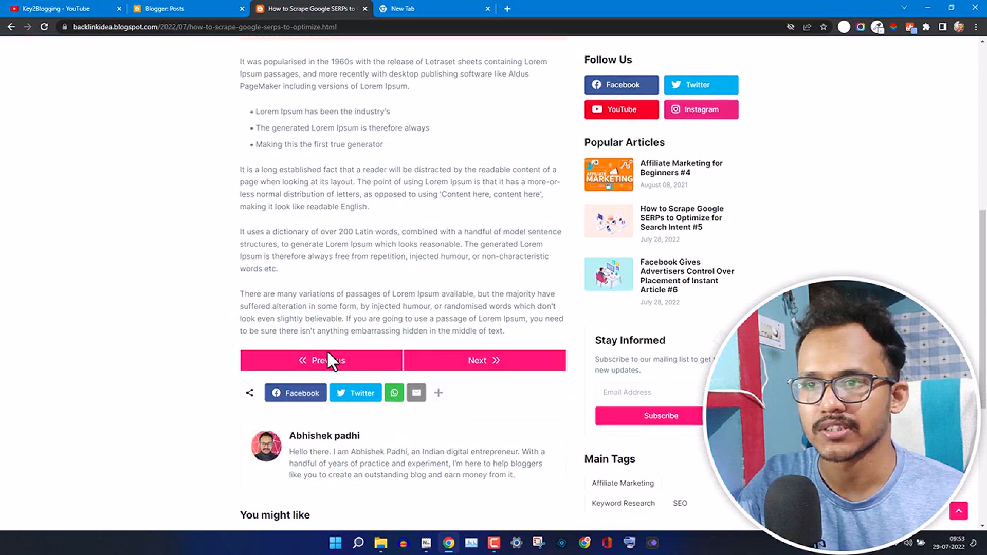 'Video thumbnail for How To Add Previous And Next Navigation Buttons To Your Blogger Blog Post'