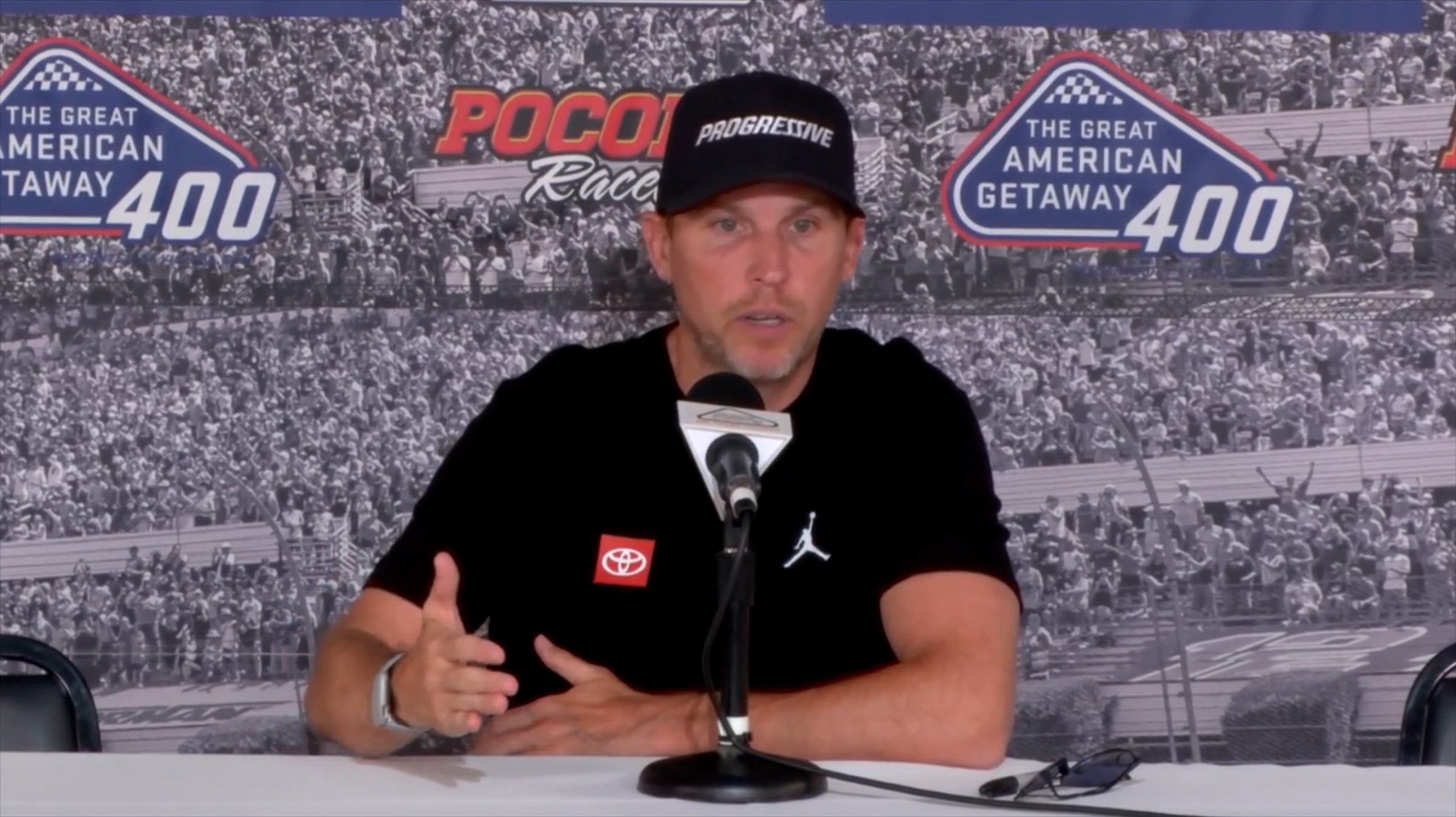 'Video thumbnail for Denny Hamlin Discusses Return After Missing Mexico City Race For Birth of Son'