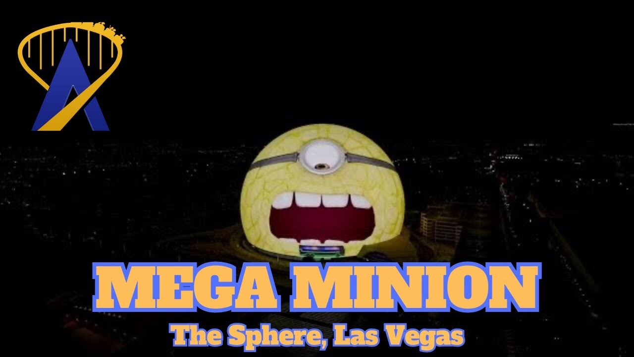 'Video thumbnail for Mega Jerry Takes Over The Sphere In Las Vegas For Despicable Me 4'
