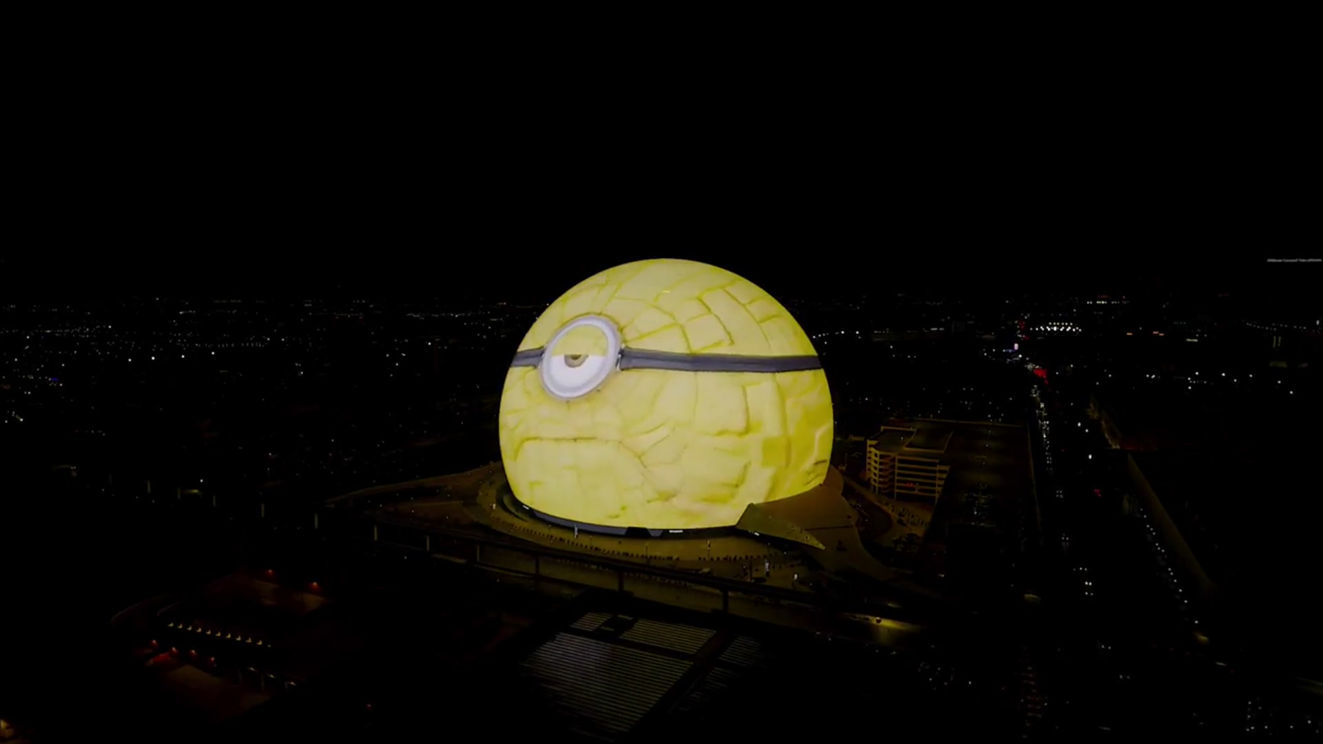 'Video thumbnail for Mega Jerry Takes Over The Sphere In Las Vegas For Despicable Me 4'