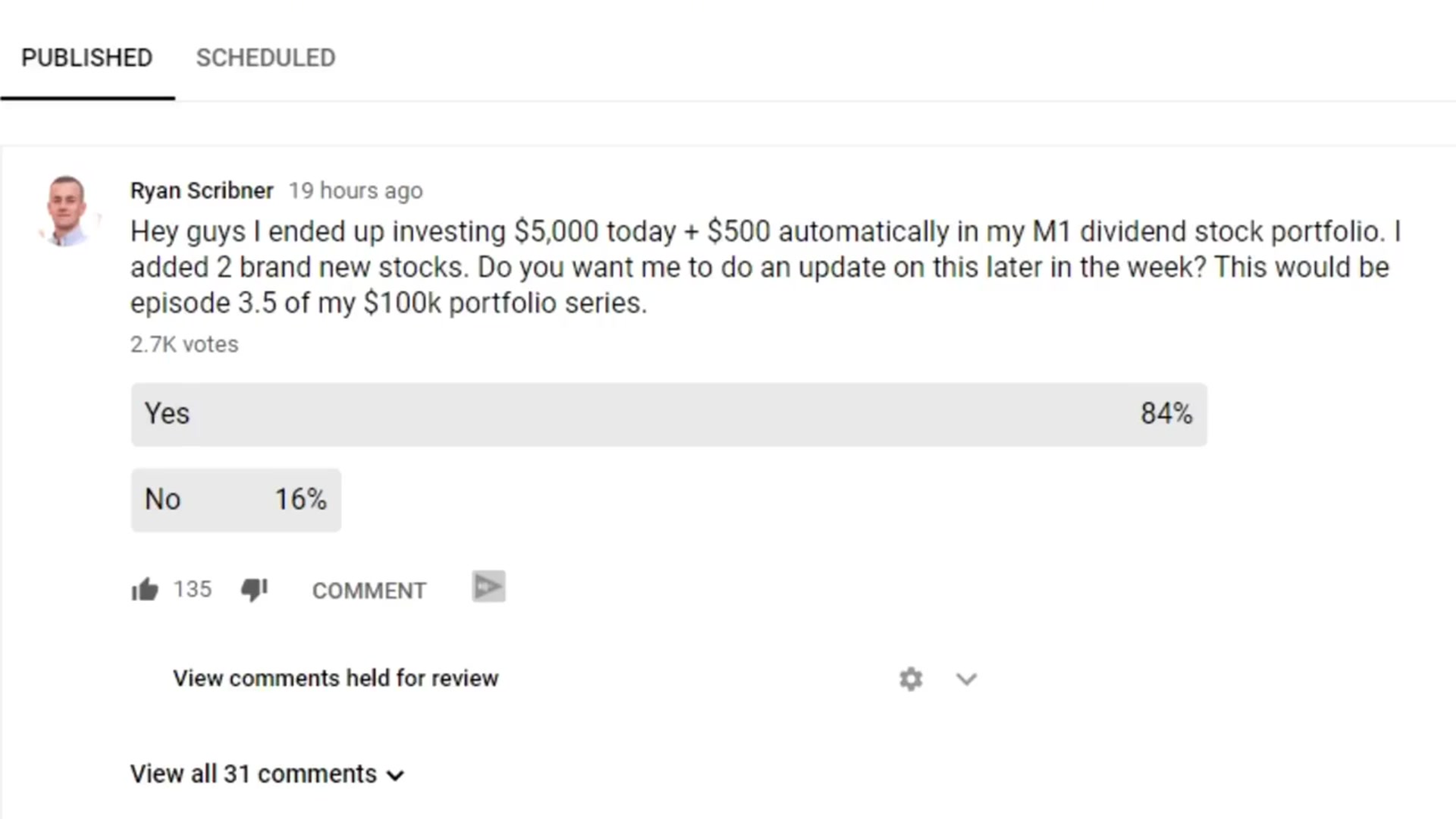 'Video thumbnail for ryan scribner espanol: invirtiendo $5,000 en 5 acciones con dividendos: apple, microsoft y más'