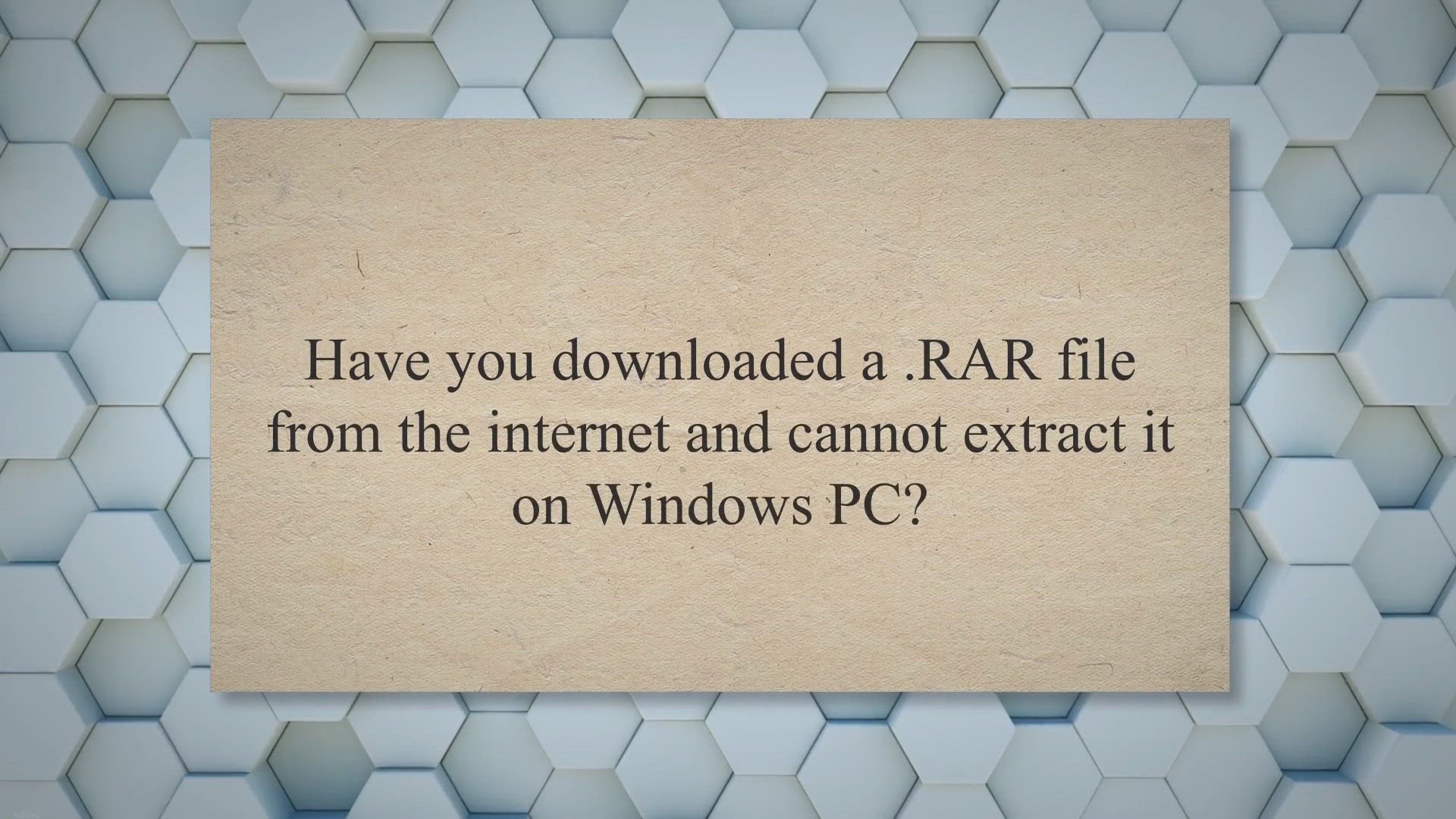'Video thumbnail for How to Repair Corrupted or Damaged RAR Files?'