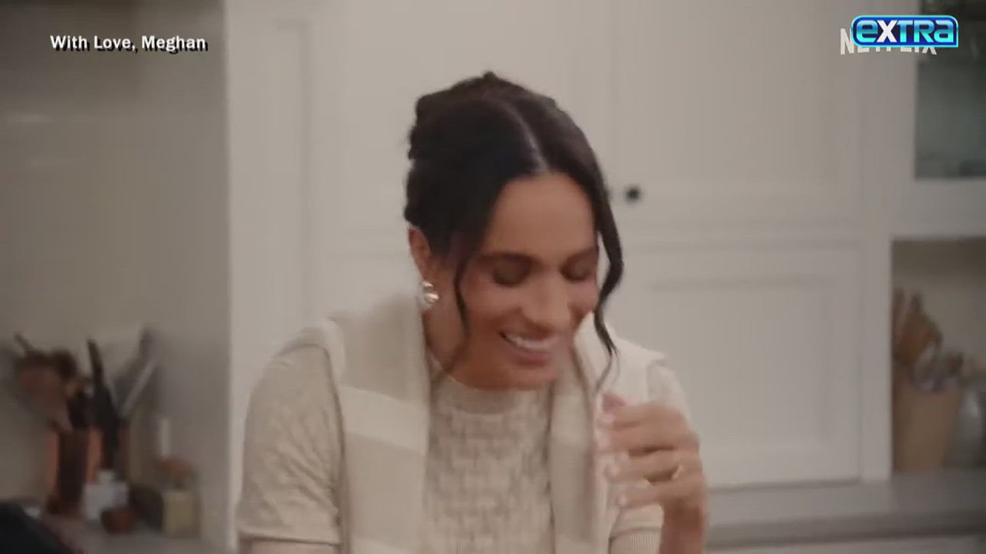 'Video thumbnail for Meghan Markle Corrects Mindy Kaling Over Last Name in Netflix's "With Love, Meghan'