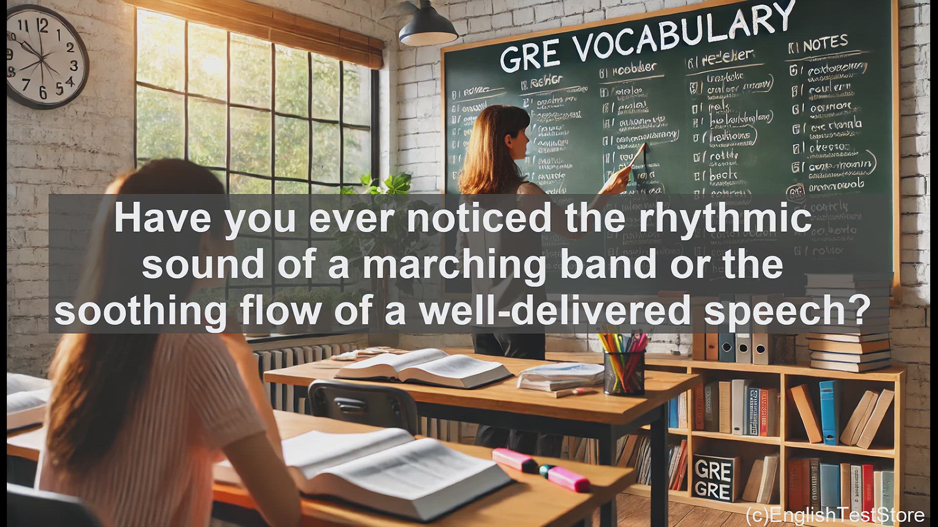 'Video thumbnail for GRE Vocabulary Lesson: Exploring the Rhythmic Cadence of Language and Life'